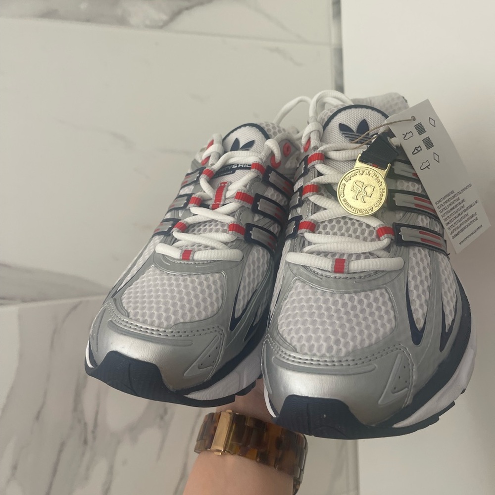 Adidas Women's White and Silver Sneakers - Picture 10 of 11